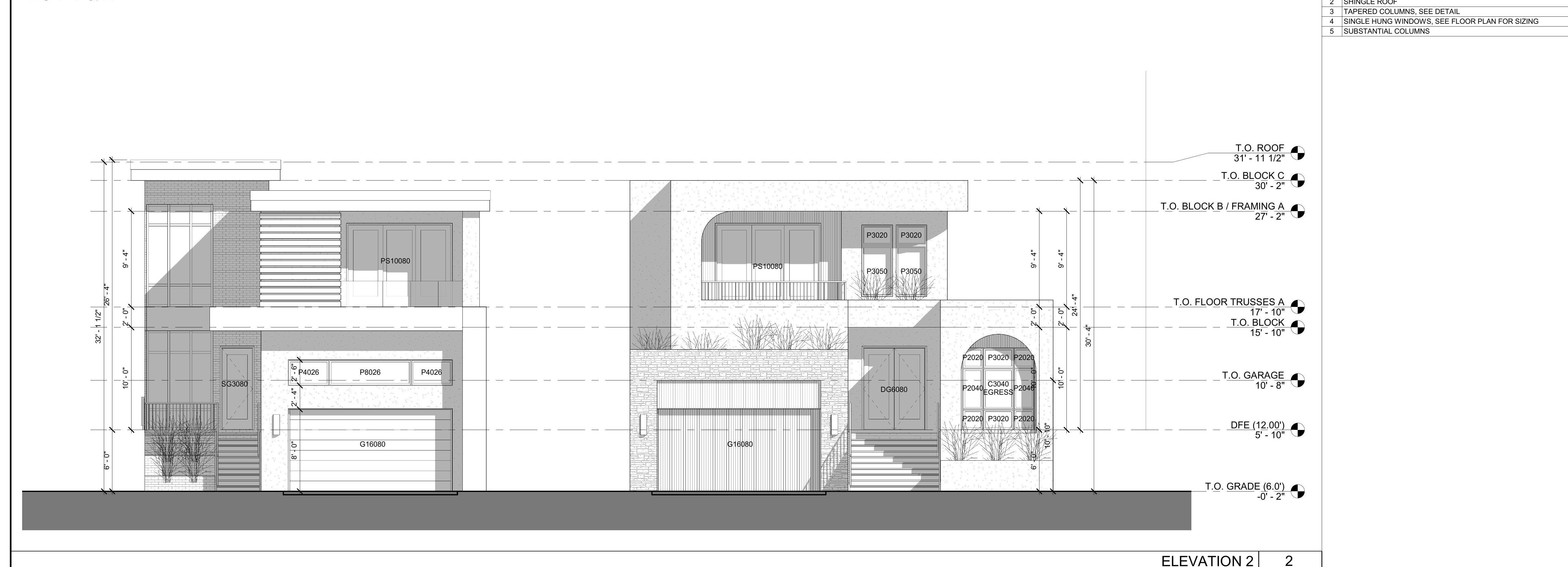 Front elevation drawing — both units, from permitted plans