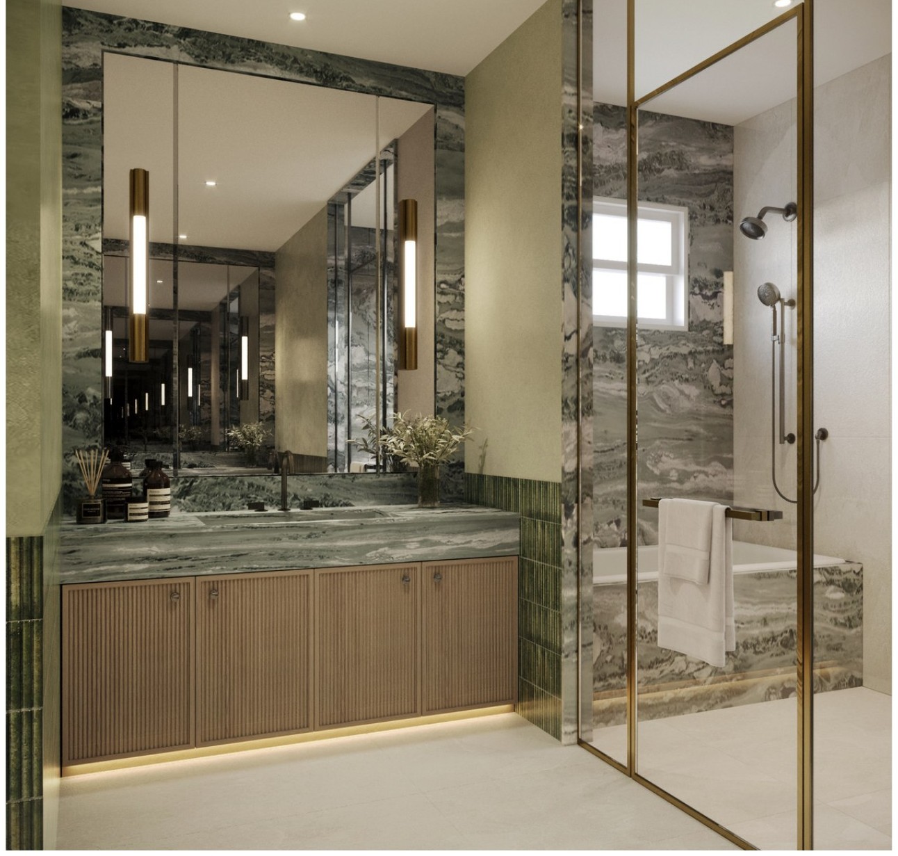 Gardenia — verde marble spa bath